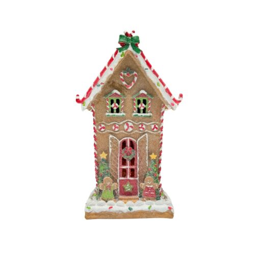 Tall Gingerbread House with Light