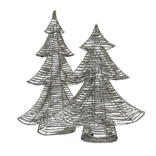 Silver/Gold Roped Christmas Tree made from soft metallic rope with texture and shine