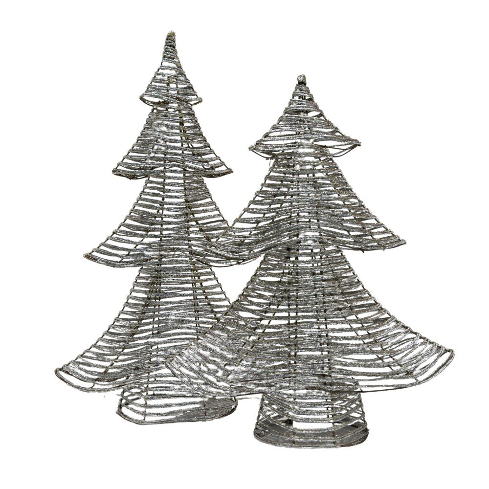 Silver/Gold Roped Christmas Tree made from soft metallic rope with texture and shine