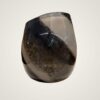 Angled Swirl Vase brown-grey glass home décor piece