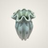 Aqua Green Fluted Ceramic Vase - Image 2