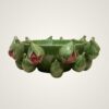 Dark Green Fig Bowl glossy ceramic home décor piece