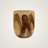 Elegant glass vase in warm khaki tones