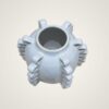 Off-White Pleated Jar - Image 2